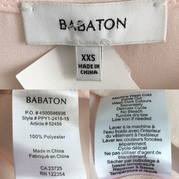 ARITZIA Babaton Oversized V-Neck Cropped Popover Blouse Pink Blush XXS - Picture 4 of 4